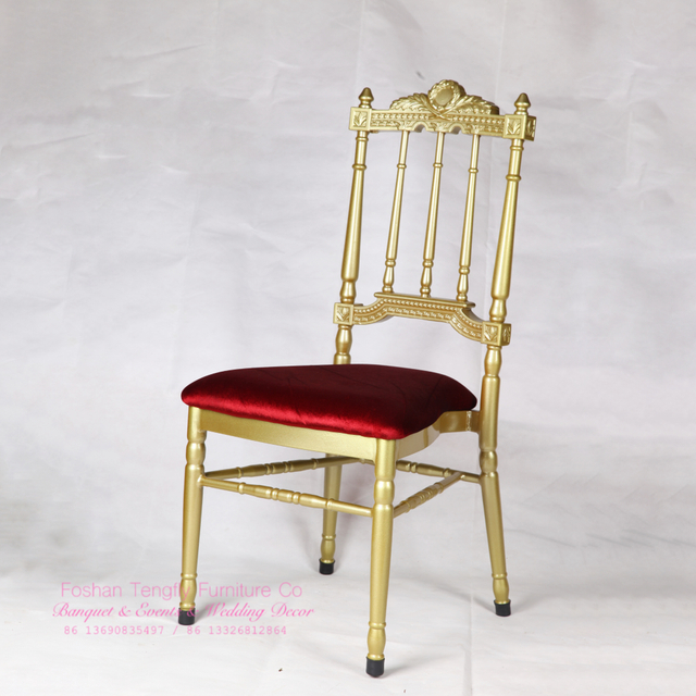 Al por mayor sillas napoleón doradas para bodas y eventos.